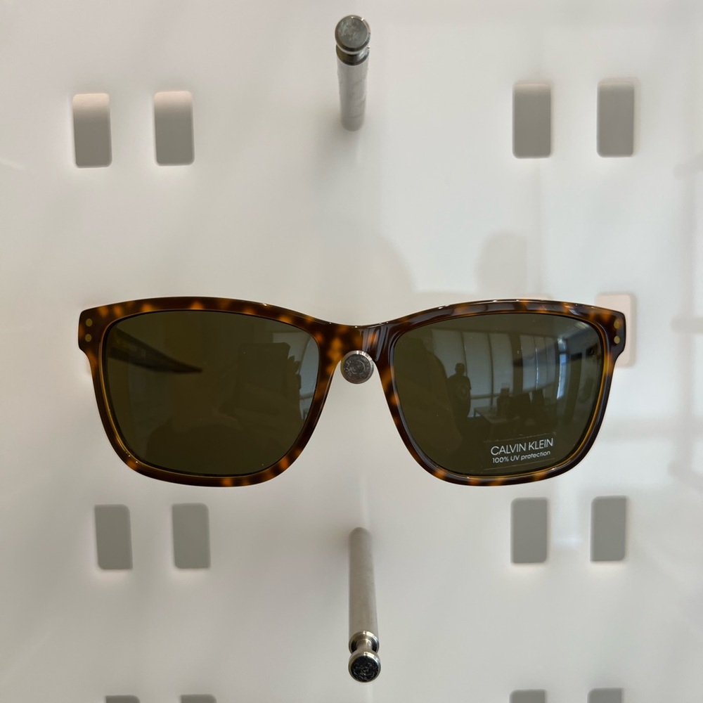 Calvin Klein Brown Sunglasses with White Case